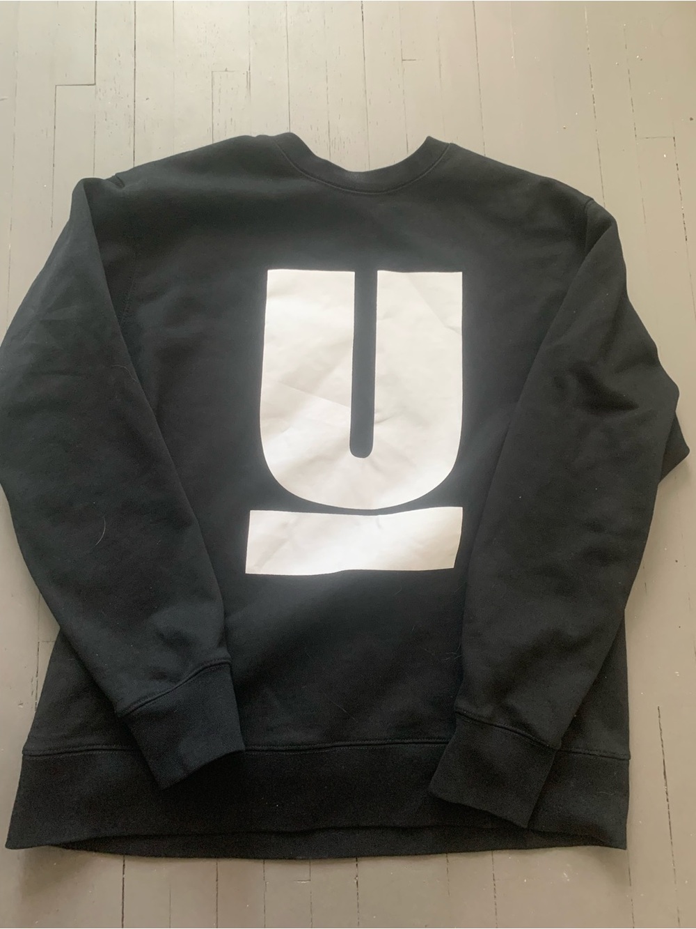 Undercover "U logo" black crewneck sweater.